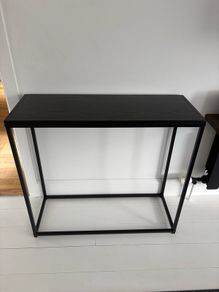 Black side console table