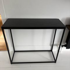 Black side console table