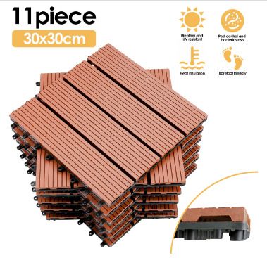 30x30cm patio tile WPC Garden floor board eco-friendly waterproof DIY splicing balcony floor
