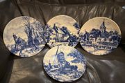 DELFT BLAU HEMPKEFA four seasons vintage set 4 wall plates