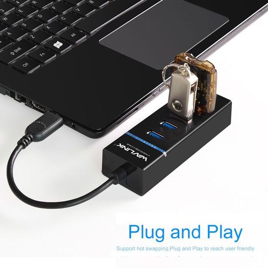 Wavlink 4 Ports USB 3.0 Multi HUB Splitter Expansion Desktop High Speed (Brand New/Warranty)