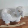Wooden baby rocking  animal little sheep Image 4
