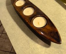 3 Hole Tea Light Candle Holder - Tea Lights Included!