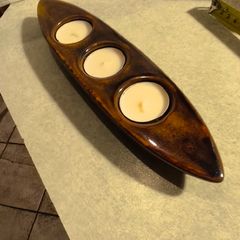 3 Hole Tea Light Candle Holder - Tea Lights Included!