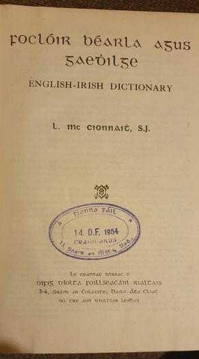 English-Irish dictionary
