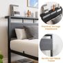 Single Bed Frame with Wooden Storage Headboard,Heavy Image 4