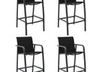 Garden Bar Chairs 4 pcs Grey Textilene