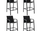 Garden Bar Chairs 4 pcs Grey Textilene