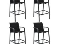 main image for ad Garden Bar Chairs 4 pcs Grey Textilene