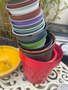 plastic flower pots