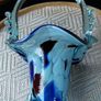 Murano Art Glass Thorn Handle Basket Image 2