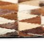 Rug Genuine Leather Patchwork 160x230 cm Triangle Brown/White Image 6