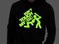 main image for ad Don't touch my audi hoodie glow in the dark hoodie audi jumper glowing logo