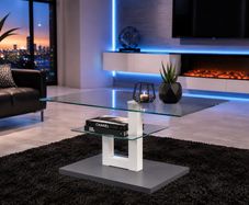 Rectangular Glass Coffee Table Modern