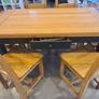 Solid wood dining table and 6 chairs Image 4
