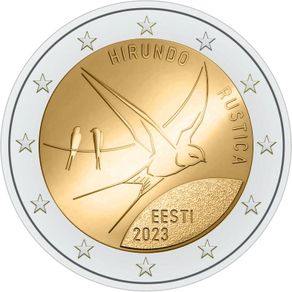 Estonia 2 Euro Commemorative Coin 2023 - The Barn Swallow. Uncirculated.
