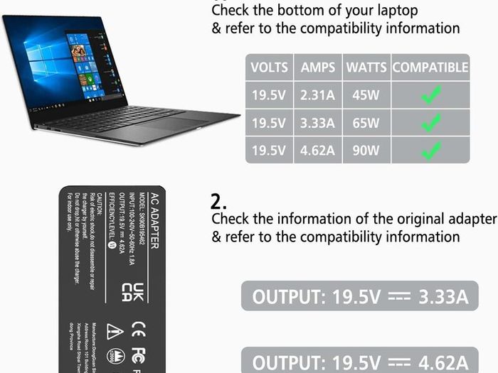 Universal laptop charger 90W