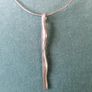 Stg Silver Stick Pendant and Chain Image 2