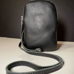 Double Zip Italian Leather Bag