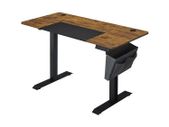 Electric Desk 140 x 60 cm Height-adjustable desk, electric, infinitely adjustable, spliced top, 4 height stored, cloth bag,