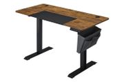Electric Desk 140 x 60 cm Height-adjustable desk, electric, infinitely adjustable, spliced top, 4 height stored, cloth bag,