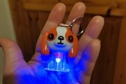 Flashing Dog - key ring / dog leash charm