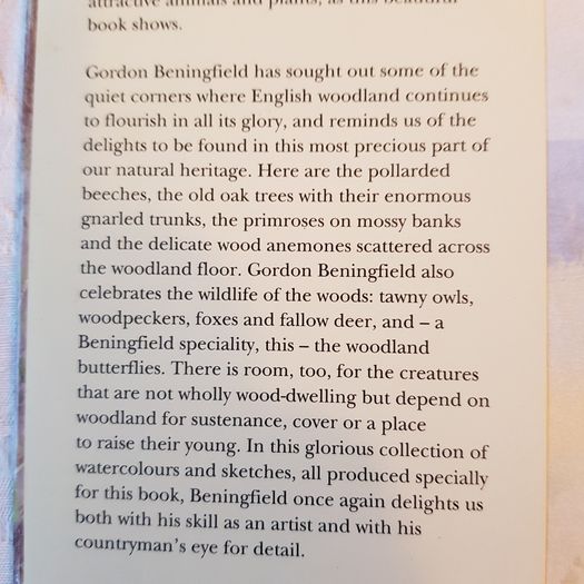 Beningfields Woodlands. Beautiful paintings by Gordan Beningfield of woodland and it birds and animals.