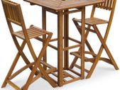3 Piece Bistro Set Solid Acacia Wood