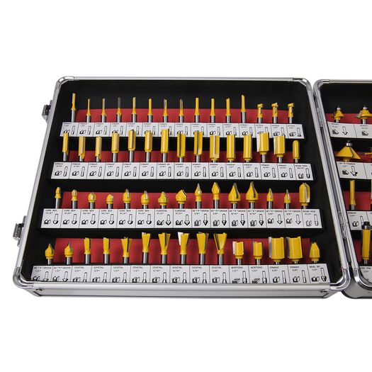 BRAND NEW 100Pcs 1/4 Router Bit Set Trimming Straight Milling Cutter Wood Bits Tungsten Carbide Cutting Woodworking Trimming