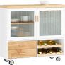 Kitchen island country style portable wheels Image 3