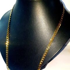 Pristine Vintage 9ct Gold Curb Chain 24ins