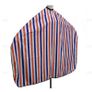 Professional Hairdressing Cape Barbers Gown Hair Cutting Apron - WHITE / RED / BLUE stripes Image 3