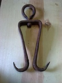 Old Irish blacksmith made pig hanging hook