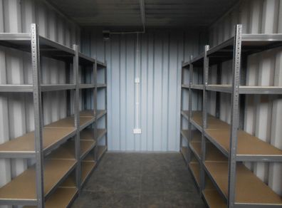 Container Van Garage Shed Metal Shelving Racking