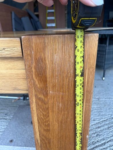 Large solid oak dining table