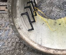 Precast concrete manhole ring with steps 1.2m diameter and 1 meter high