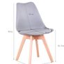 Set of 6 Dining Chairs, Padded Chairs Image 7