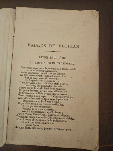 Florian's Fables Books 111 And Iv. 1883 By The Rev James Rice. Paperback In Poor Condition.  See Photos For Same.