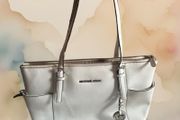 Michael Kors White Saffiano Leather Handbag