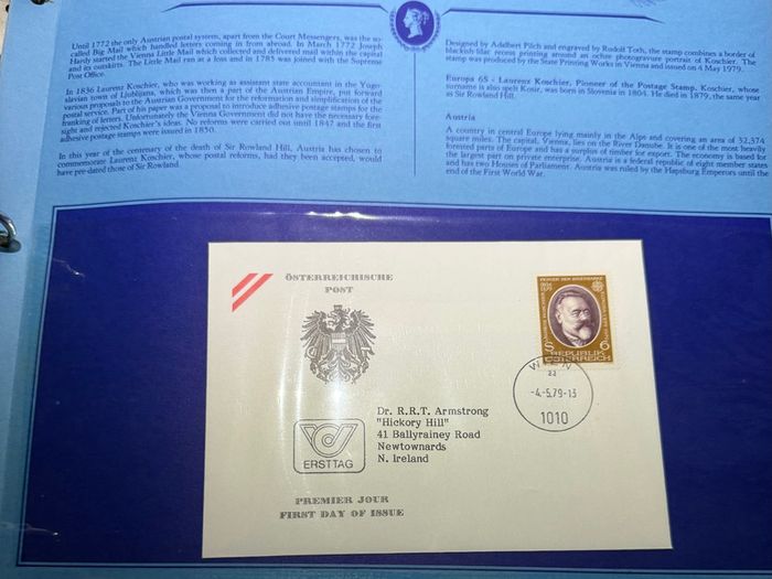 Stamps - Sir Rowland Hill 1979 First Day Covers Album - Great Historic Stamps + Europa 79