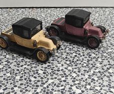 Pair of Corgi Classics Renault 1910 12/16 models vintage cars