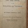 On The Use And Abuse Of Some Political Terms. By Sir George Cornewall Lewis. New Edition With Notes And Introduction By Thomas Raleigh D.c.l. Published By Claredon Press1898. Hardback In Fair Condition.  See Photos For Same. Image 6