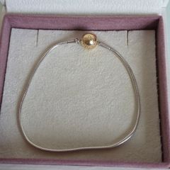 Pandora essence bracelet claps gold 14k (G585) size 19.5cm perfect condition fully hallmarked