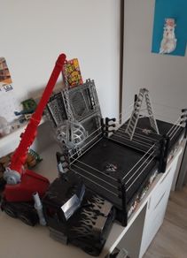 WWE Wrestling Rings and wrecking rampage rig Truck