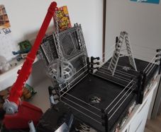 WWE Wrestling Rings and wrecking rampage rig Truck