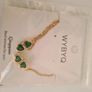 Shamrock Gold Steel Clover Necklace Saint Patrick's Day Emerald Green Heart Pendant jewellery Image 7