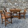 Solid Oak Extending Dining Table and 4 Chairs. Image 2
