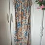 dress slip dress bias cut with scallop neckline size 10:beige patterned Image 4