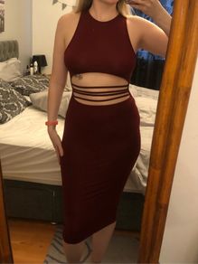 Boohoo cut out midi dress