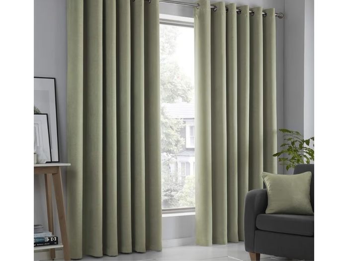 Sage green curtains 90x90"